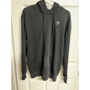 Gymshark Hoodie Mens Medium Black Pullover Athletic Training Sweatshirt